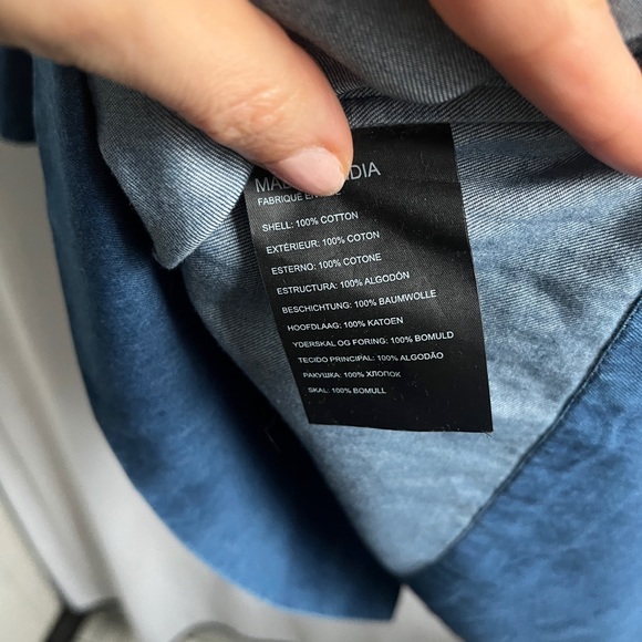 Club Monaco Blue Chambray Flared Sleeve Mini Dress - Picture 6 of 6